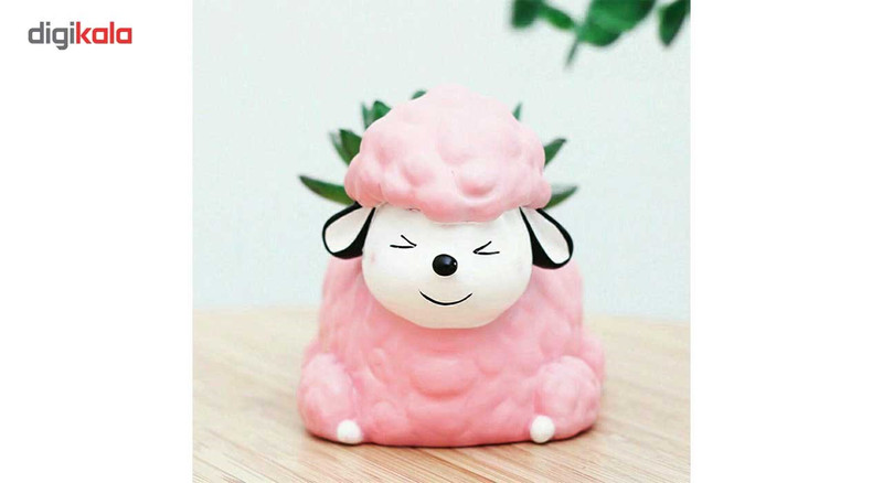 گلدان دکوگل طرح بره صورتی کد DG070