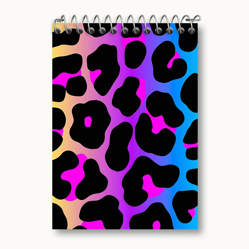 دفتر یادداشت 50 برگ خندالو طرح پترن پلنگی کد N2626