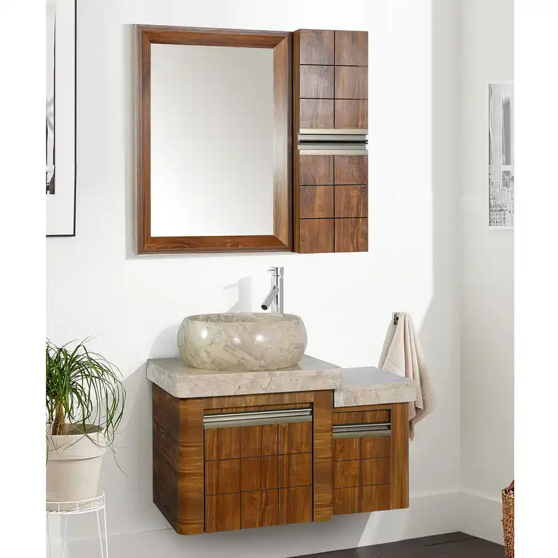 ست کابینت و روشویی الین مدل ایگل دوبل آنتیک به همراه آینه و باکس