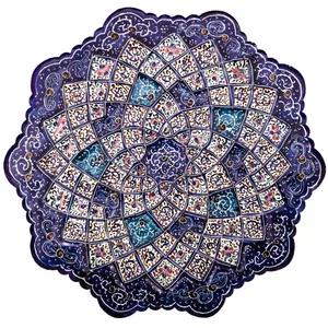بشقاب میناکاری رستا طرح 287-15-102 قطر 16 سانتی متر