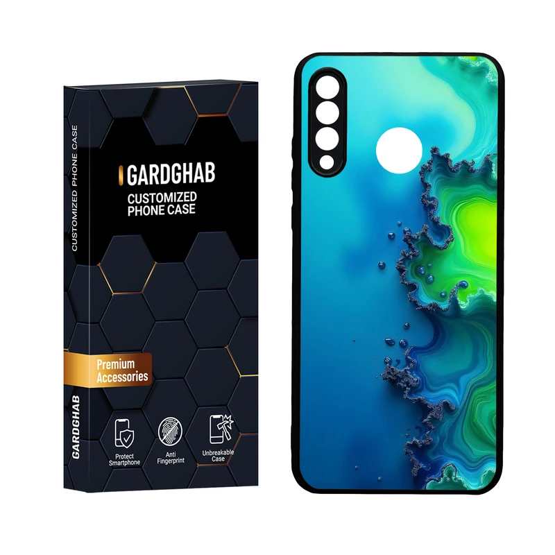  کاور گارد قاب مدل دور ژله ای پشت گلس ساده مناسب برای گوشی موبایل هوآوی P30 Lite