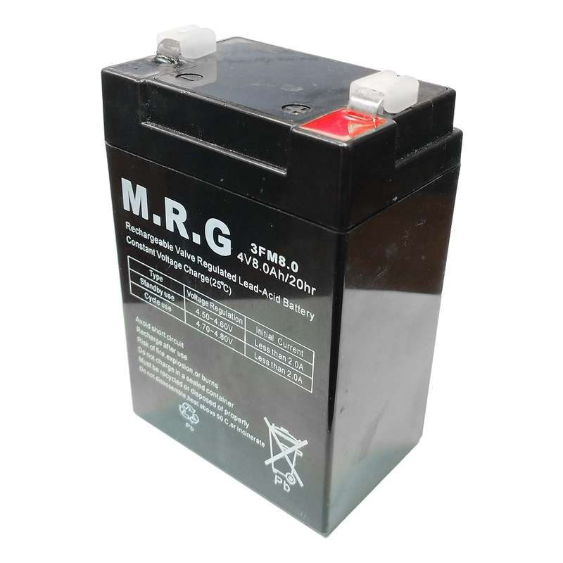 باتری سیلد اسید 4 ولت 8 آمپر ساعت ام آر جی مدل KSRE-4V-8A