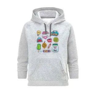 هودی زنانه مدل استیکر کد SH21 رنگ طوسی