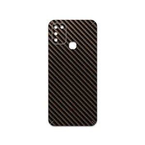 MAHOOT Glossy-Brown-Fiber Cover Sticker for Infinix Hot 11 Play
