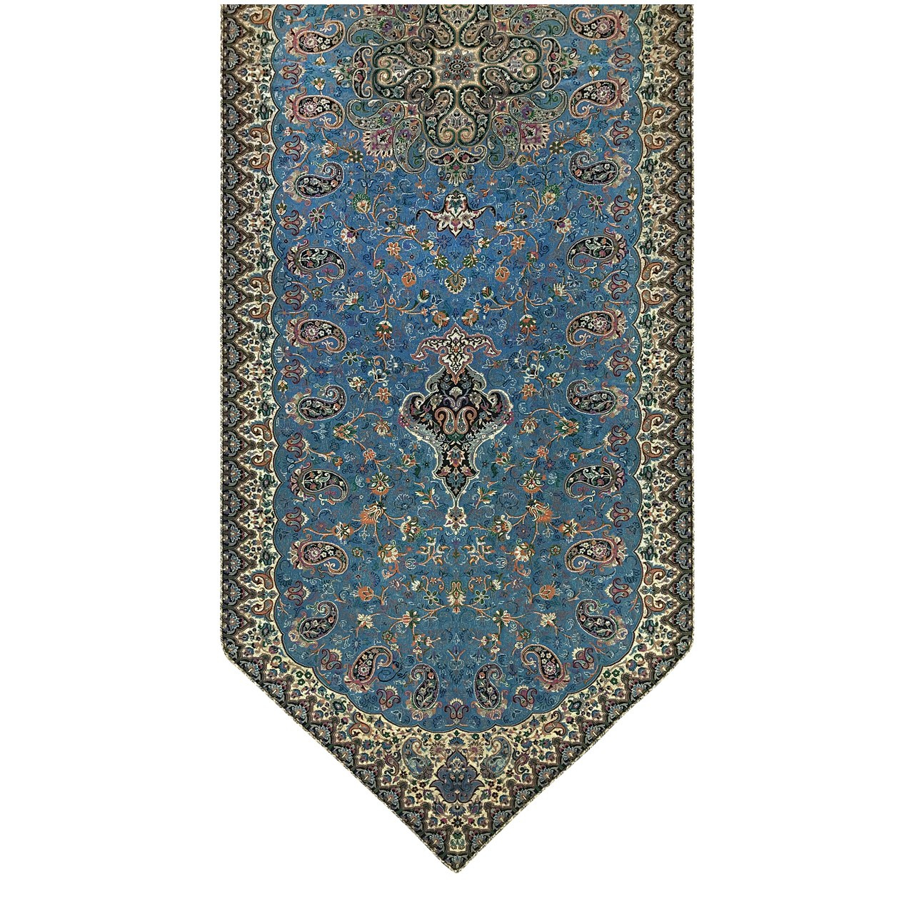 رانر ترمه ابریشمی خانه ترمه ایران طرح شاهپسند ممتاز 5522 سایز 175 × 50