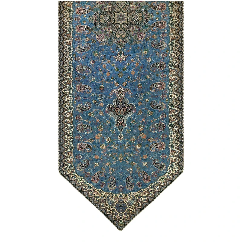 رانر ترمه ابریشمی خانه ترمه ایران طرح شاهپسند ممتاز 5522 سایز 175 × 50