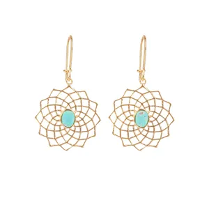 گوشواره طلا 18 عیار ترنج مدل TE13