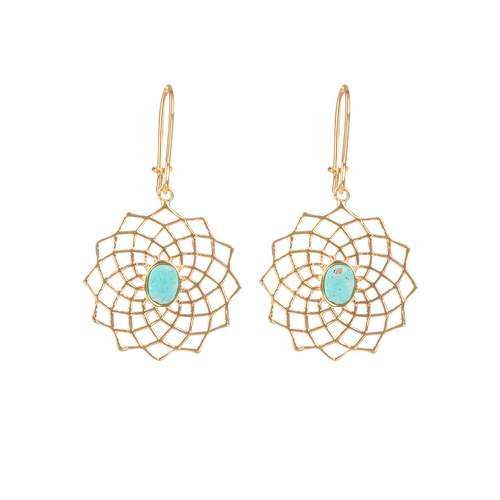 گوشواره طلا 18 عیار ترنج مدل TE13