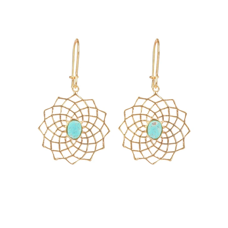 گوشواره طلا 18 عیار ترنج مدل TE13