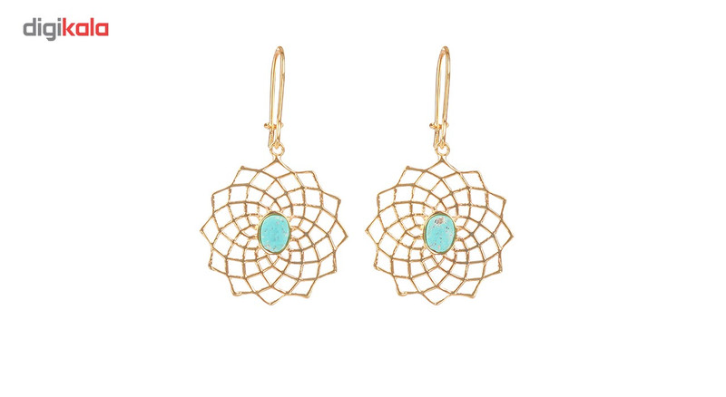 گوشواره طلا 18 عیار ترنج مدل TE13 - 2