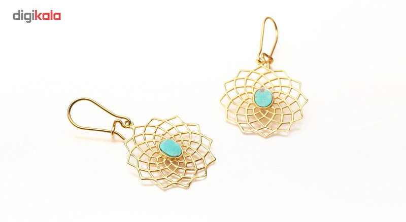 گوشواره طلا 18 عیار ترنج مدل TE13 - 3