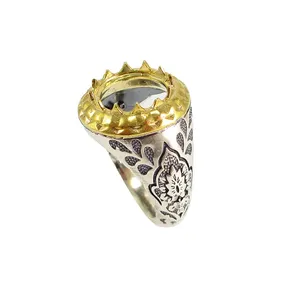 رکاب انگشتر نقره مردانه پارلا گوهر  کد 3689