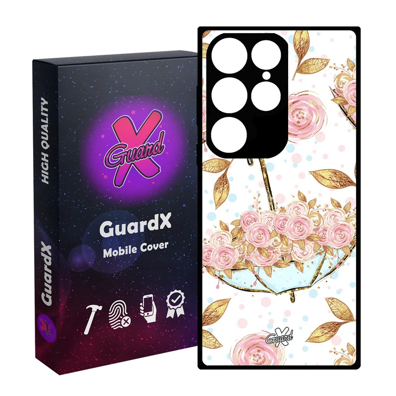 کاور گارد ایکس طرح Flower مدل Glass10107 مناسب برای گوشی موبایل سامسونگ Galaxy S24 Ultra