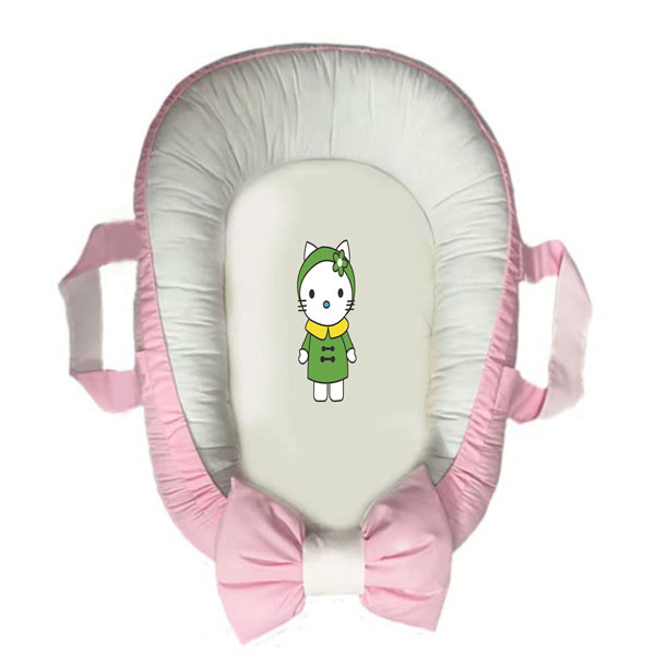 سرویس خواب سه تکه نوزاد ناریکو مدل گارد محافظ دار طرح کیتی کد 0250