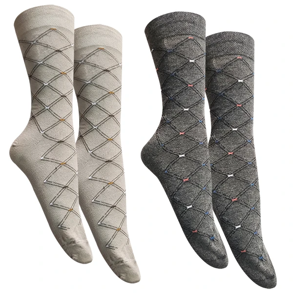 جوراب مردانه تن پوش هنگامه مدل پنبه لوزی مجموعه 2 عددی