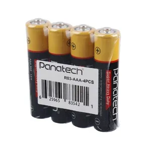 باتری نیم قلمی پاناتک مدل  Super Heavy Duty AAA بسته ۴ عددی