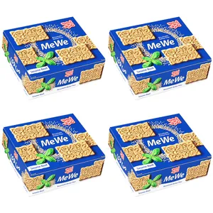 بیسکویت با آرد جو با تزیین کنجد و ریحان نادری - 600 گرم بسته 4 عددی