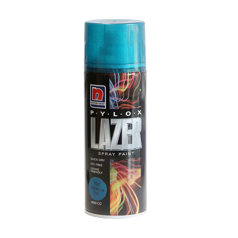 اسپری رنگ آبی متالیک رنگ نیپون کد 2702 مدل Lazer حجم 400 میلی لیتر اسپری رنگ آبی متالیک رنگ نیپون کد 2702 مدل Lazer حجم 400 میلی لیتر