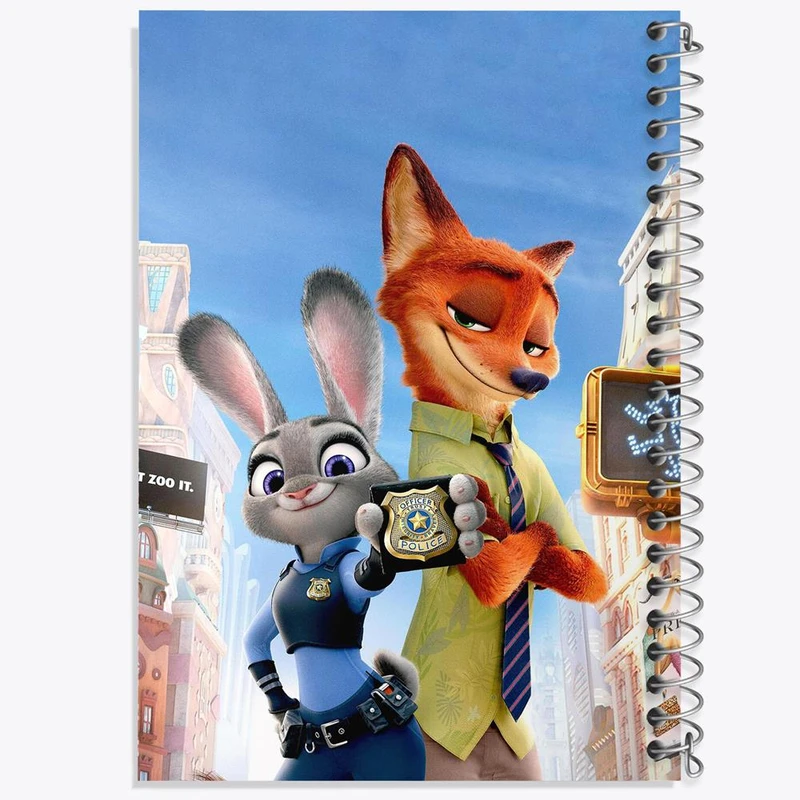 دفتر نت موسیقی 50 برگ خندالو مدل انیمیشن زوتوپیا  کد 1013