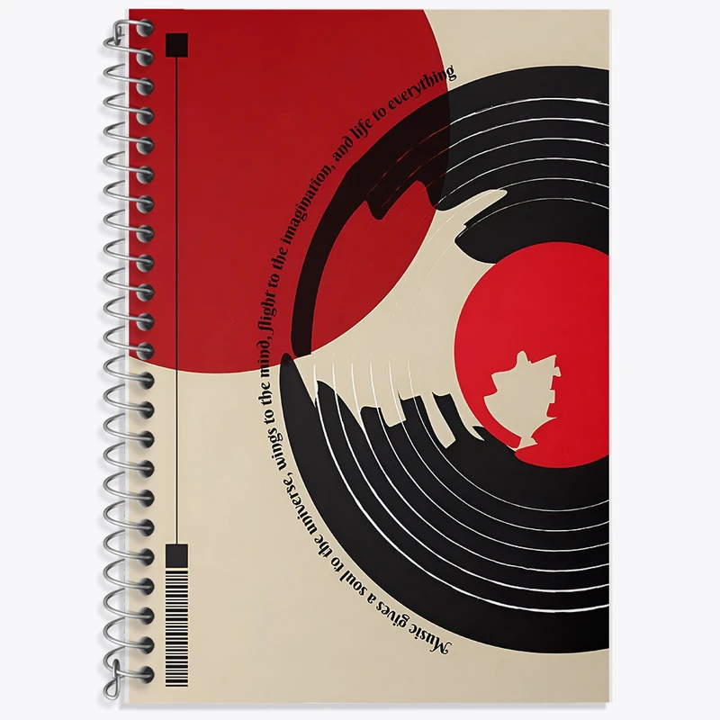 دفتر زبان 50 برگ خندالو مدل دو خط طرح موسیقی کد F7441