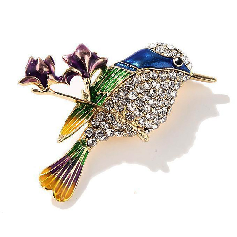 سنجاق سینه زنانه مدل پرنده عاشق کد beh123