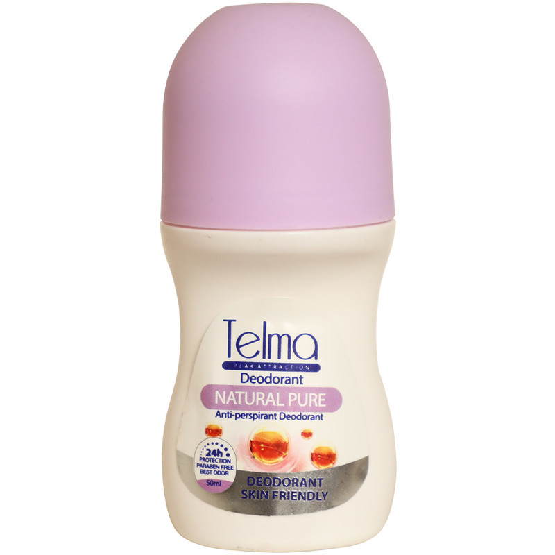 رول ضد تعریق تلما مدل Natural Pure حجم 50 میلی لیتر