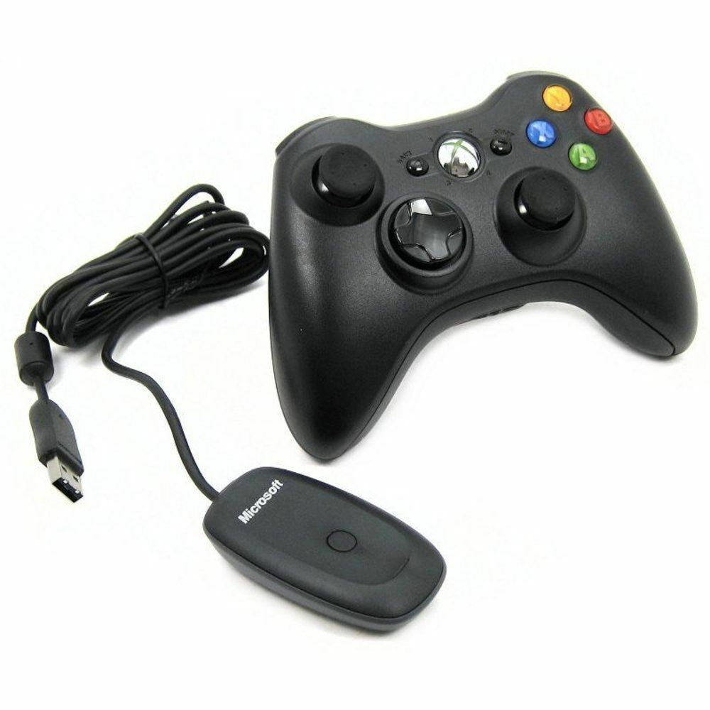 دسته بازی xbox360 مایکروسافت مدل wireless controller به همراه گیرنده ویندوز