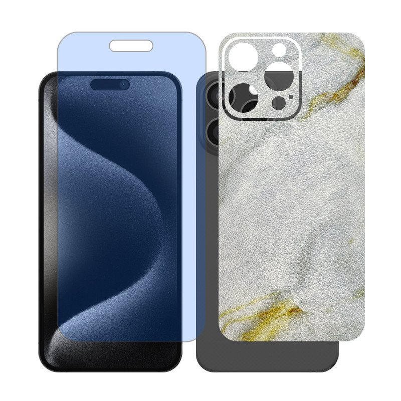 محافظ صفحه نمایش مات آنتی بلو گلس مدل Together مناسب برای گوشی موبایل اپل iPhone 15 Pro Max به همراه برچسب پوششی پشت گوشی