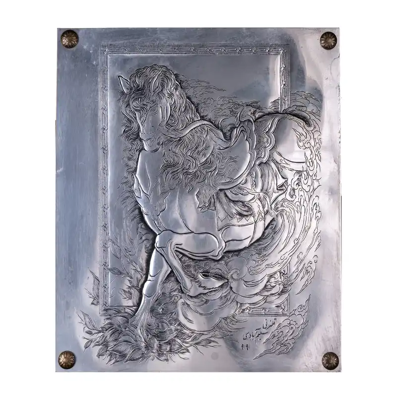 تابلو قلمزنی طرح اسب کد 0123