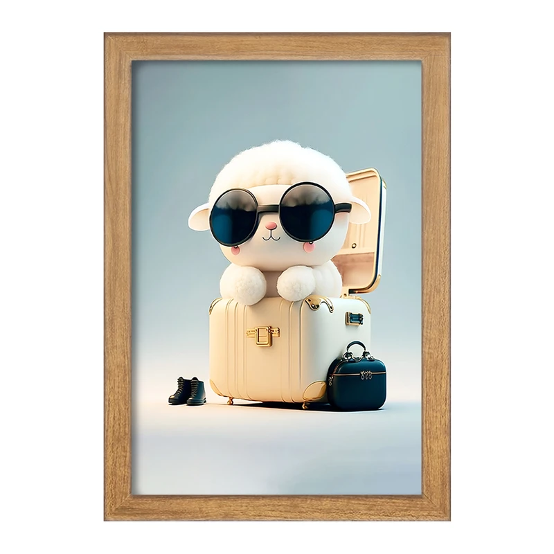 تابلو خندالو مدل گوسفند کیوت کد F5699