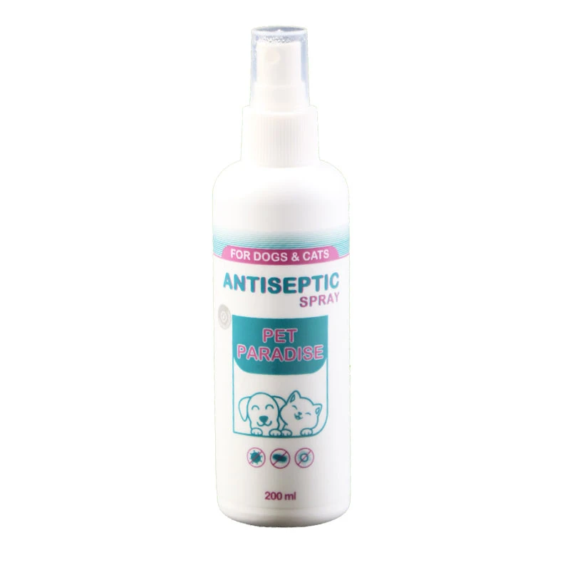 اسپری ضدعفونی کننده سگ و گربه پت پارادایس مدل Antiseptic حجم 200 میلی لیتر
