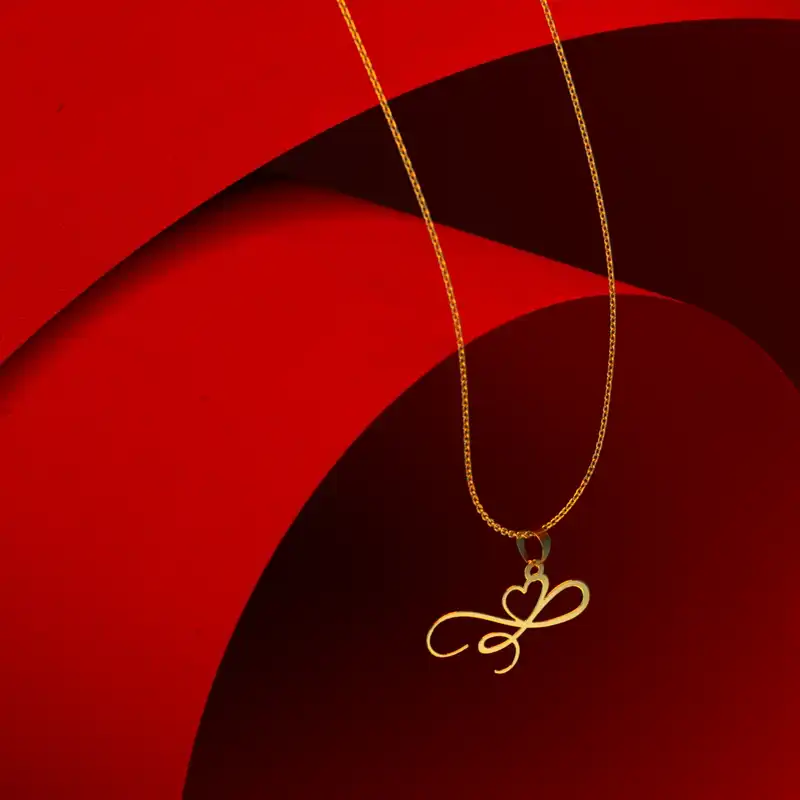 گردنبند طلا 18 عیار زنانه مدوپد مدل هندسی کد CA10906