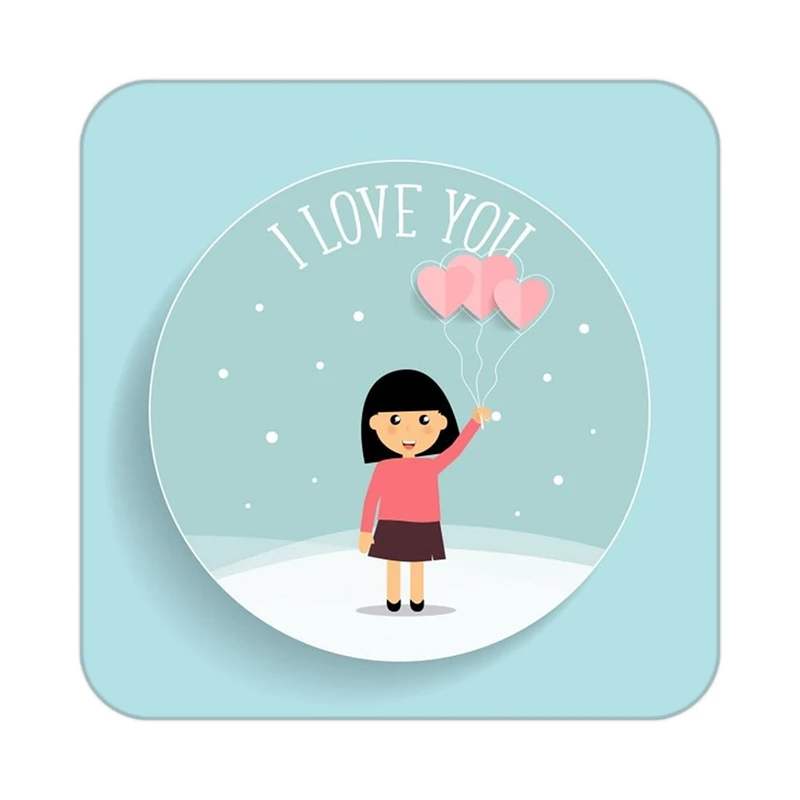 زیر لیوانی کاکتی طرح عاشقانه مدل mp40437