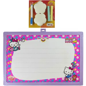 تخته وایت‌برد وین مدل EB75 Kitty Party سایز 45×30 سانتی‌متر به همراه پاک‌کن و ماژیک و گچ