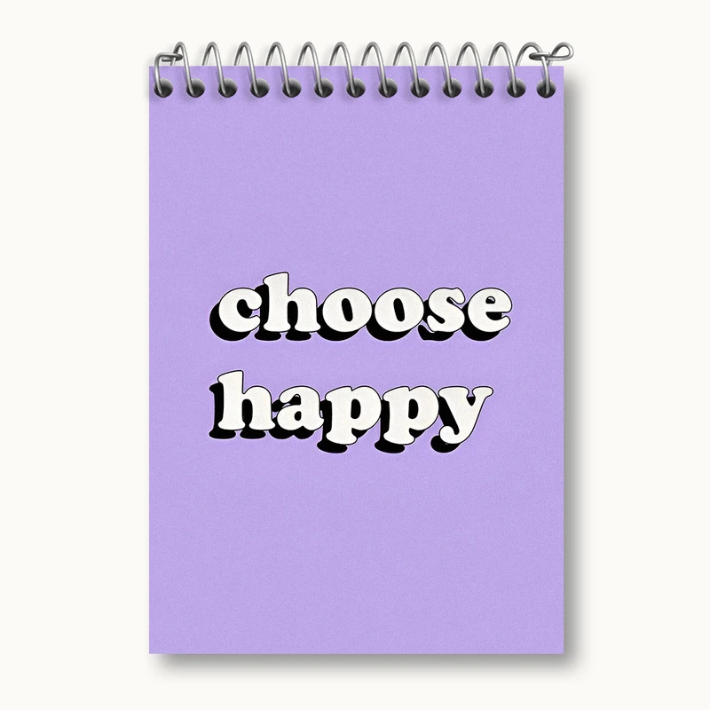 دفتر یادداشت 50 برگ خندالو طرح Choose Happy کد N2886