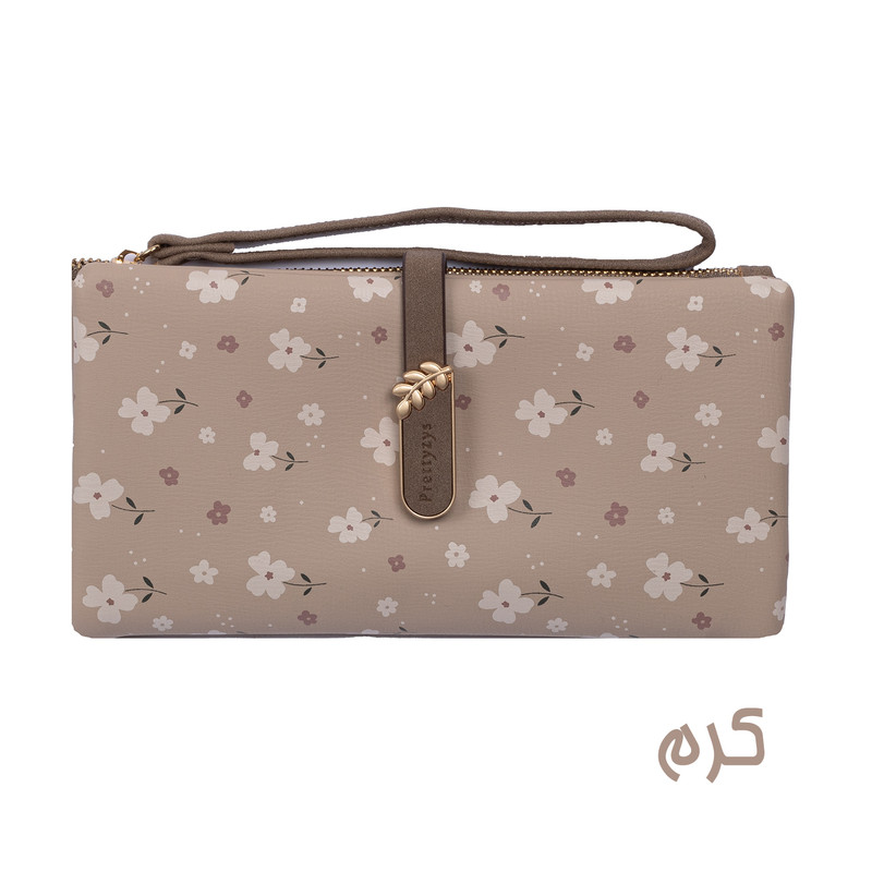 کیف پول زنانه پرتیزس مدل PT24-2166 طرح گل بهاری کد 2020064