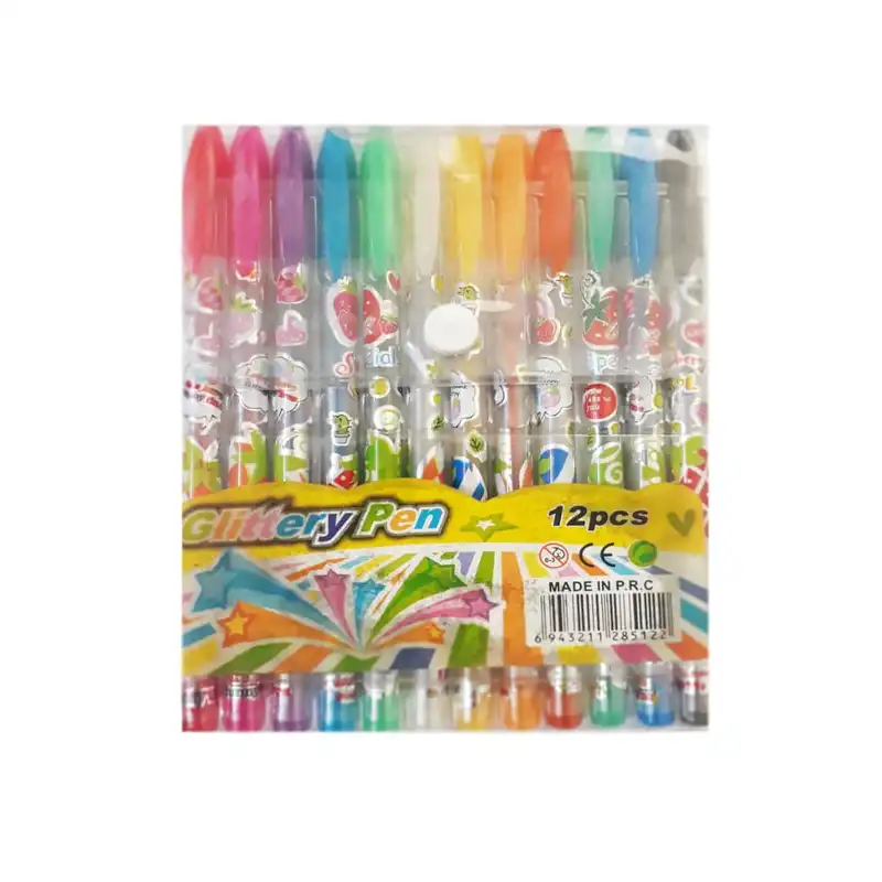 خودکار اکلیلی 12 رنگ طرح میوه کد 326