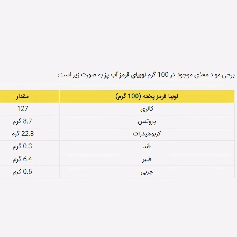 لوبيا قرمز لوکس جمع - 400 گرم عکس شماره 2