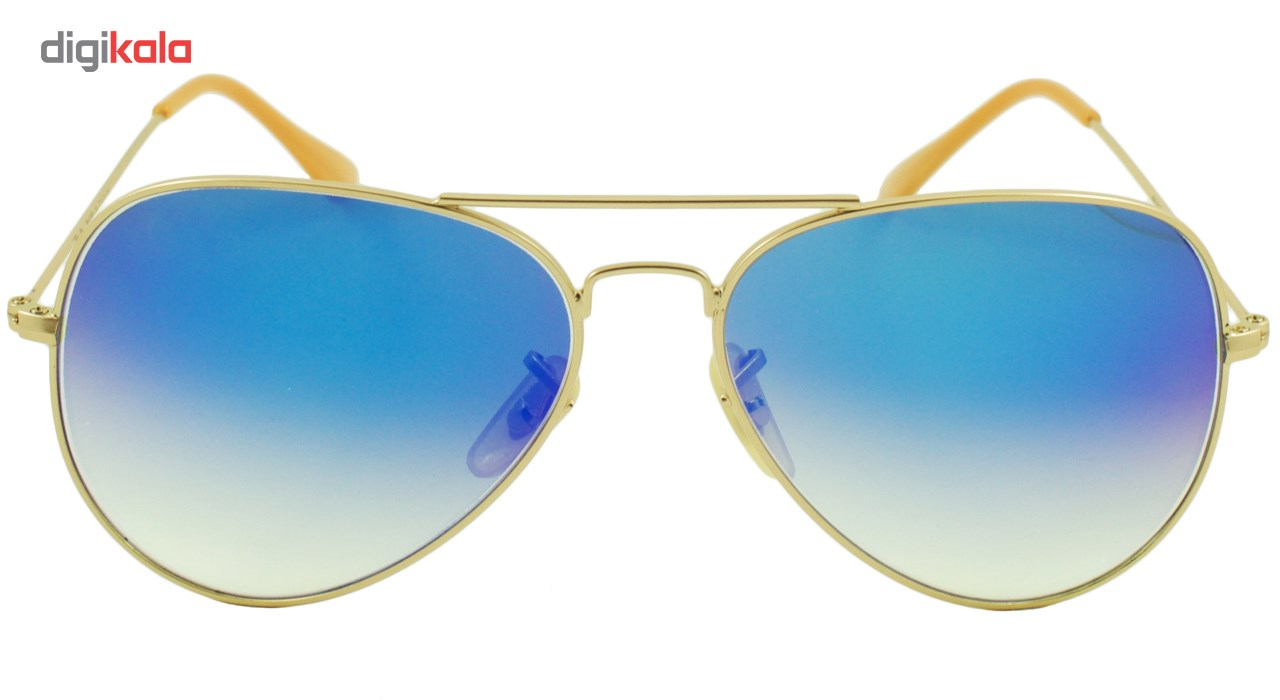 عینک آفتابی مدل Aviator Large Metal Light Blue Matte
