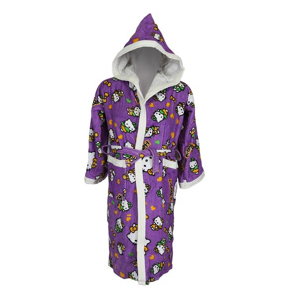 حوله پالتویی زمرد حریر مدل hello kitty سایز 100 حوله پالتویی زمرد حریر مدل hello kitty سایز 100