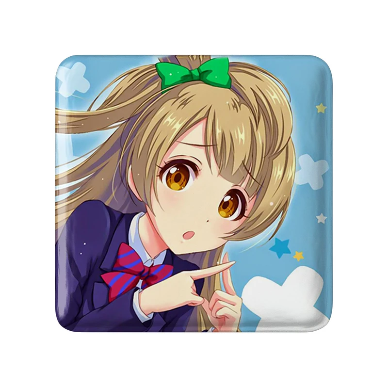 مگنت خندالو طرح کوتوری مینامی انیمه لاو لایو Love Live  مدل مربعی کد 18279