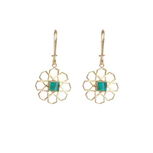 گوشواره طلا 18 عیار ترنج مدل TE14