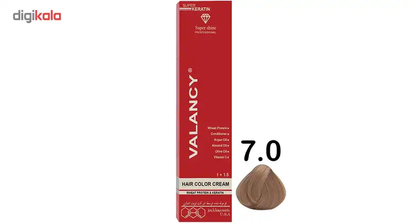 رنگ مو والانسی سری طبیعی مدل بلوند تیره شماره N6