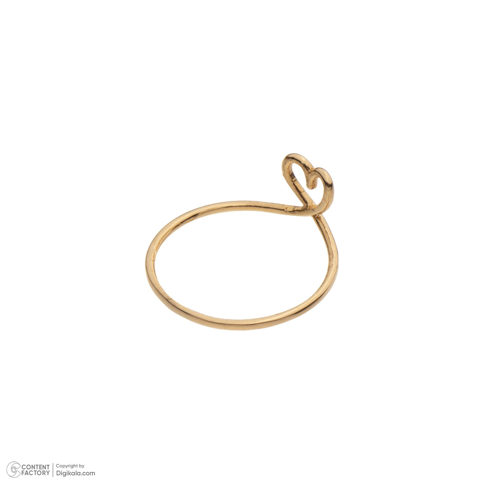 انگشتر طلا 18 عیار زنانه گلدم مدل قلب R-3070004 -  - 3