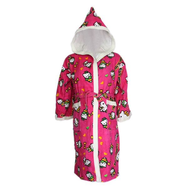 حوله پالتویی زمرد حریر مدل hello kitty سایز 80 حوله پالتویی زمرد حریر مدل hello kitty سایز 80