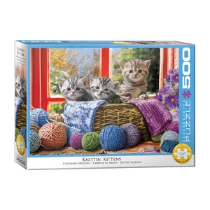 پازل 500 تکه یوروگرافیکس پازلز مدل  Knittin Kittens كد 5500-6500