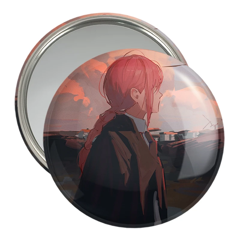 آینه جیبی خندالو مدل ماکیما انیمه مرد اره ای Chainsaw Man  کد 17961