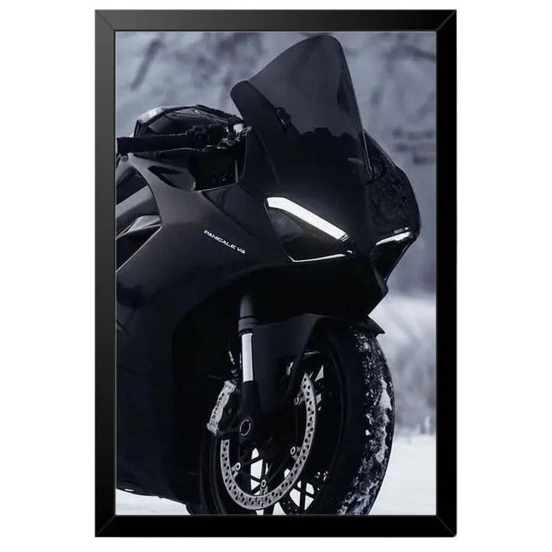 تابلو بکلیت طرح موتور سنگین دوکاتی پانیگال Ducati Panigale V4 مدل B-po2173 فریم مشکی