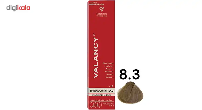 رنگ مو والانسی سری زیتونی مدل بلوند زیتونی روشن شماره M7