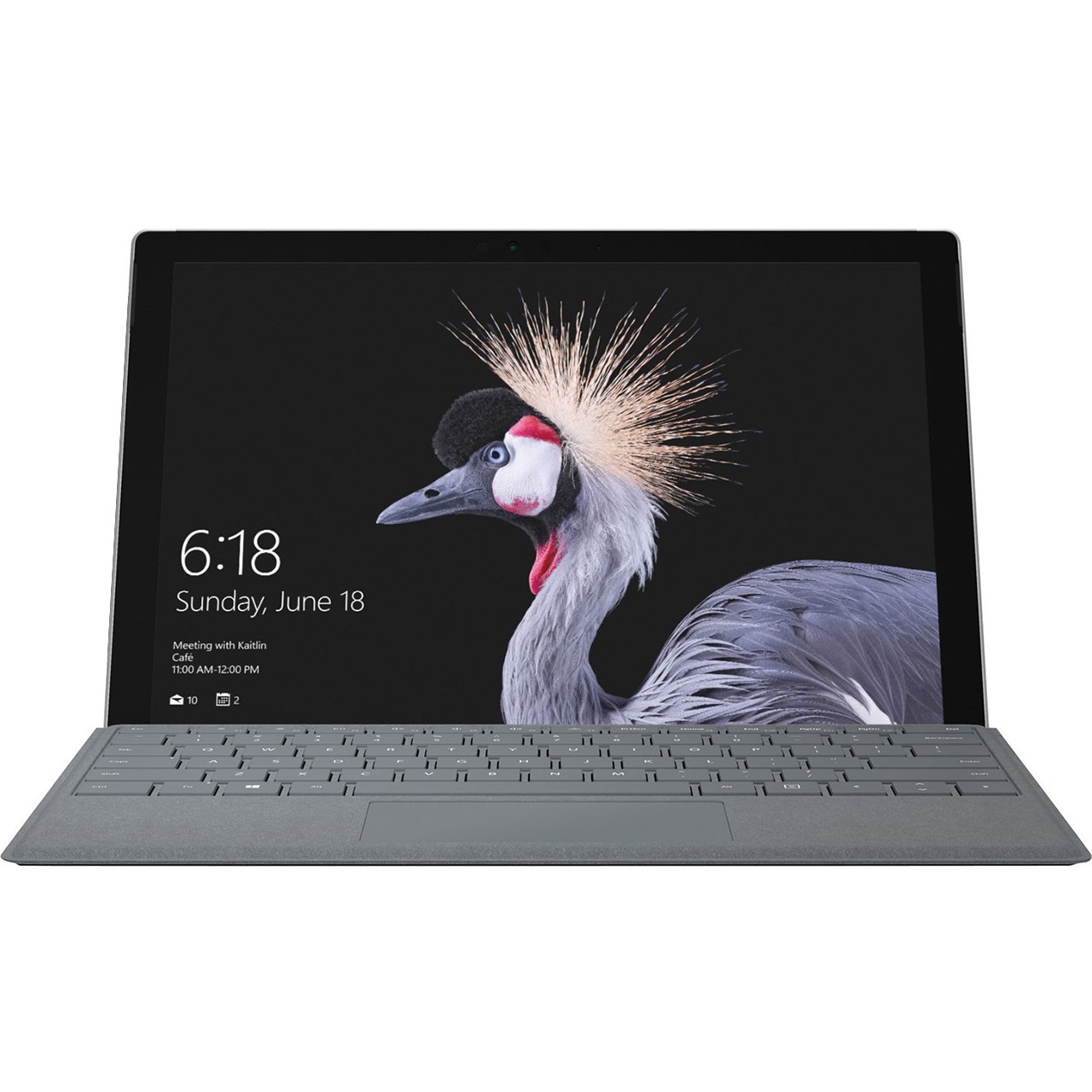 تبلت مایکروسافت مدل Surface Pro 2017 - D به همراه کیبورد سیگنیچر رنگ پلاتینیوم و کیف چرم صنوبر - ظرفیت 256 گیگابایت